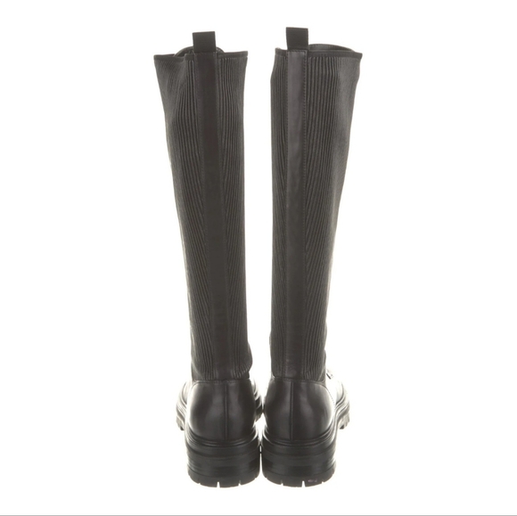 Gianvito Rossi Tall Martis Biker Boots in Black - Picture 7 of 9